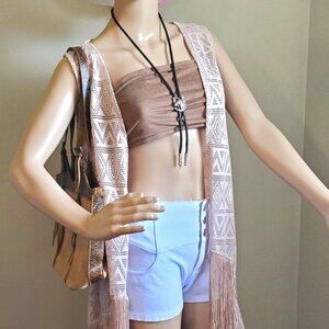 Fringe Boho Festival Western Vest by Eyeshadow Beach Rodeo Versatile